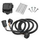 MITZONE 7-Foot 7-Pin Vehicle-Trailer Wiring Plug Harness Extension Compatible with Chevy/Dodge/Ford/GMC/Nissan/Toyota/Ram for Fifth-Wheel and gooseneck Trailers [Truck Bed Extension] 56070