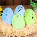 128 Pcs Foam Easter Egg Decoration 2.5-3cm DIY Fake Eggs Artificial Foam Bird Eggs Garden Bird Nest Decor Easter Party Decorations Home Decor (Blue and Green)