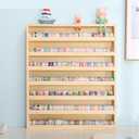 7 Layers Wood Washi Tape Box Organizer and Storage with Hanging Hook, Desktop Tape DIY Sticker Roll Holder, Divider Closet Container Holder for Sewing and Thread