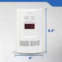 Kidde Carbon Monoxide + Explosive Gas, Natural Gas & Propane Alarm, Plug-in with 9V Battery Backup, Digital Display, 85 dB Alarm, LED Status Indicators, 3rd Edition, Manufacture Date Sep2025