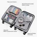 Traveler's Choice Pagosa Hardshell Expandable Luggage with Spinner Wheels, Black, 3-Piece Set (22/26/30)