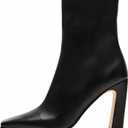 Lovee Cosee Ankle Boots for Women 2025 Chunky Heel Square Toe Heeled Boots with Zipper Comfort Fall Winter Party Office Date Night Travel Casual Outfit (8, Black)