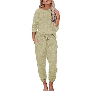 Ekouaer Womens Pajamas Set Long Sleeve Loungewear Soft Lounge Set Joggers with Pockets,XXL