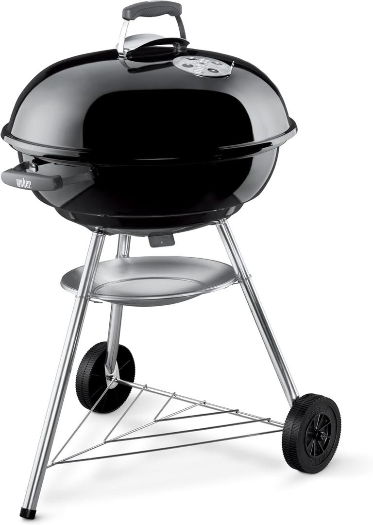 Weber Jumbo Joe Premium Charcoal Grill, 22Inch, Black Portable Outdoor BBQ Grill with Durable Plated Steel Grates, PorcelainEnameled Bowl & Precision Airflow Control