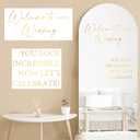 2 Pcs Welcome to Our Wedding Mirror Decal Vinyl Lettering Decal Sticker Removable Letters Wedding Decals for Mirrors Glass Window Sign Marriage Decoration(Gold)