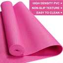3 mm Thick Yoga Mat Bulk, Non Slip Exercise Workout Fitness Pad for Women Men, Gym Home Yoga Pilates, Easy to Clean, Sturdy PVC