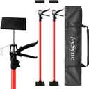 Cabinet Jack for Installing CabinetAdjustable 3rd Hand Support Pole Extend from 45 to 114 inches,Premium Steel Cabinet Lift Jack Support up to 154 lbs2 Pack with Storage Bag (Red-Orange)