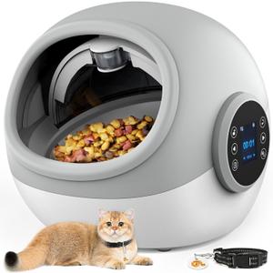 Lesotc RFID Automatic Cat Feeder, Microchip Pet Feeder, Cat Food Dispenser with Collar, Auto Pet Feeder - Prevents Food Stealing, Perfect for Prescription Diets, Schedules Meals for Multiple Cats