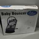 Portable Baby Bouncer Seat for Infants, 0-18 Months, 3 Modes of Use with Rocker & Stationary Options, Ergonomic Infant Chair with Hanging Toys Grey