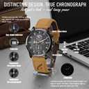 Distinctive Mens Analog Chronograph Watches with Auto Date & Multi Subdials, Fashion Casual Sport Quartz Wrist Watches with Luminous, 3ATM Waterproof, Gift Ideas for Men, Boyfriend, Husband, Dad