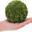 MyGift 4 Inch Decorative Boxwood Balls Topiary, Lifelike Artificial Foliage Greenery Faux Bowl Fillers, Set of 2