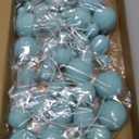 BOUBONI 48 Pcs Balls Cake Topper Decorations Balloon Cupcake Toppers Foam Cake Topper Balls Cake Balls Decorations for Birthday Party Wedding Anniversary Cake Decorating (Light Blue)