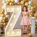 imprsv Marquee Light Up Letters, 3FT Mosaic Letters with Light for Baby Shower Graduation Party Decor, Large Z for Engagement Wedding Party Decorations (Need to Assemble)