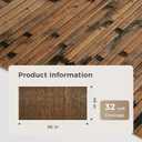 Natural Bamboo Wall Panel 96’’ x 48’’ Pole Wrap Wainscoting Panel for Interior Wall Decor Bedroom Living Room Kitchen Island Brown Burned
