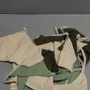 2 Sets of Sage Green Pennant Banner 24Pcs Nursery Garland Flags Olive Green Fabric Linen Triangle Streamers for Baby Room Decor Kids Jungle Safari Summer Birthday Baby Shower Boho Party Decorations