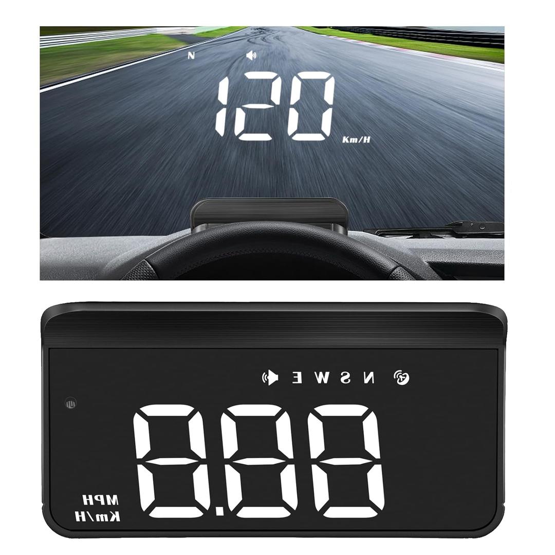 Windshield Heads Up Display for Car MAIMEIMI Digital Speedometer for Car HUD GPS Speedometer MPH with Travel Direction, Overspeed Alarm & Fatigue Driving Alarm for All 5V Vehicles