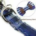 Cat Collar Breakaway with Bell and Bow Tie, Plaid Design Adjustable Safety Kitty Kitten Collars(6.8-10.8in) (Blue Plaid 1)