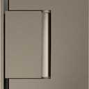 Brixwell G044BN Wall Mount Offset Back Plate Brass Hinge for 5/16" to 1/2" Glass Thickness 3-1/2" Height Brushed Nickel Finish