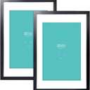 LaVie Home 24 x 36 Poster Frame Black, Display Pictures with Mat or 24x36 Without Mat, Horizontal or Vertical Wall Gallery Poster Frames with High Definition Plexiglass Suitable for Family Photos, Christmas, Anniversary, Wedding, Home Decor