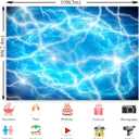 10x8ft Blue Lightning Backdrop Sky Thunderstorm Backdrop Fabric Lightining Storm Background for Birthday Party Decoration and Photoshoot Studio Props YUNBDJ348