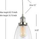 JONATHAN Y 5.5" Chrome Modern LED Pendant Light, Adjustable Hanging Fixture for Kitchen Island, Dining Room, Clear Glass Shade, LED Bulb Included, UL Listed JYL3518A