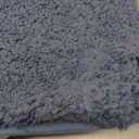 MIULEE Dusty Blue Toilet Rugs U-Shaped，Soft Absorbent Microfiber Bathroom Rugs Non Slip Quick Dry Fluffy Contour Bath Mats for Toilet Base Bathroom Floor, Machine Washable, 20x20 Inch