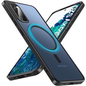 Hensinple Magnetic for Samsung Galaxy S20 Case,S20 Case,Compatible with Magsafe,Shockproof Rugged Military-Grade Protection Translucent Matte Back Cover Phone Case for Galaxy S20(Matte Black)