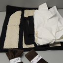 Oudain 2 Pcs Christmas Black and White Tufted Pillow Covers Boho Chunky Geometric Decorative Throw Pillow Case 18 x 18 Inches Abstract Pillowcases for Bed Couch(Black,White,Classic Style)