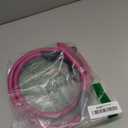 Rope Dog Leash, 4 ft Heavy Duty Dog Leash with Aviation Aluminum Auto Locking Carabiner, Strong Nylon Pet Lead for Small, Medium, Large Dogs (Rose Red, 4FT) (4 Foot Single Handle)