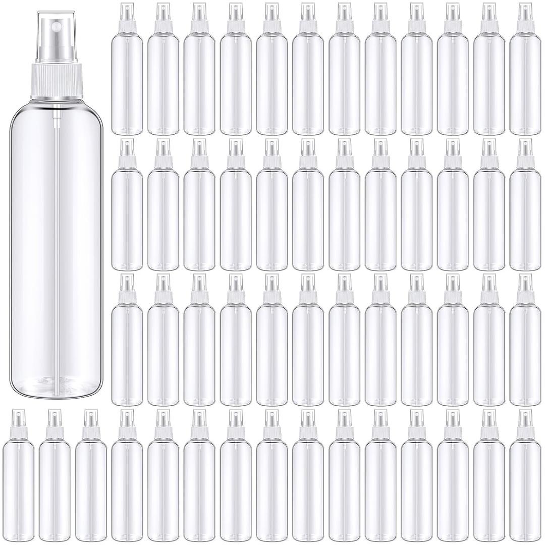 Eccliy 64 Pcs 8 oz Spray Bottles Fine Mist Empty Refillable, White