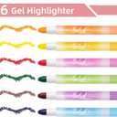 4 x No Bleed Gel Highlighter, Bible Highlighters, Cute Bible Markers Study Journaling School Supplies and Accessories, Pack of 6