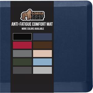GORILLA GRIP Cushioned Anti Fatigue Mats for Kitchen Floor, 58x20, Ergonomic Standing Office Desk Mat, Waterproof Scratch Resistant Pebbled Top, Supportive Comfort Padded Foam Rugs, 3/4 in Thick, Navy