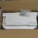 TUTOTAK Small Side Table, Narrow End Table, Skinny Sofa Table, Slim Nightstand, Couch Table, Living Room, Bed Room, White TB01BW0772 (3-Tier7.9"D x 15.8"W x 26"H)