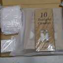 50 Set Funeral Party Favors Memorial White Candles Unscented Funeral Gifts Tealight Candles with Condolence Bereavement Cards and Organza Bags for Guest Celebration of Life Decorations (Stylish)