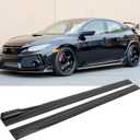 Universal Car Side Skirts 8PCS 86.6inch/2.2m,Black Extension Splitter Lip Pair Side Skirt Body Kit Splitters Diffuser Compatible with Mercedes Benz W205 W204 W212,Toyota(8pcs+Black, 86.6inch)