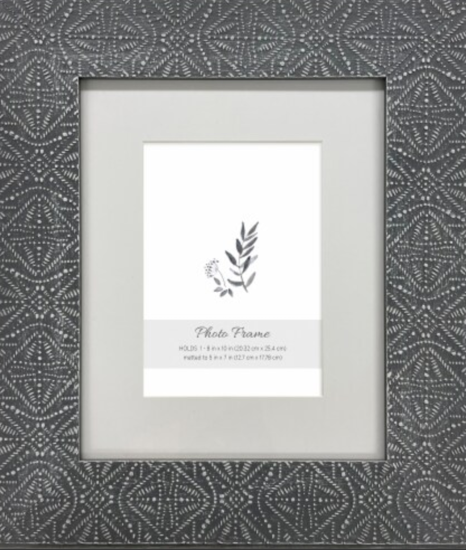 DI ML5×7 DISTRESSED GRY W METAL FRAME