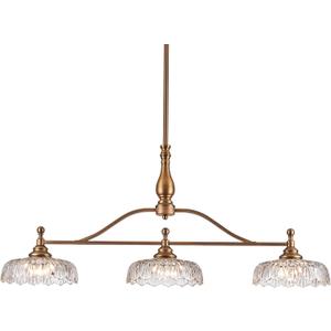 HDDFL Chandeliers Pendant Light Fixture Vintage Pendant Lighting Fixtures 3 Lights Chandelier Matte Brass Kitchen Glass Hanging Lamp for Island Dining Room Living Room