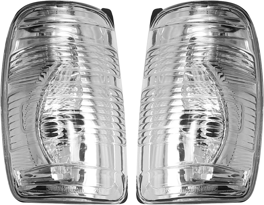 EATAKWARD 2 PCS Wing Mirror Left Driver & Right Passenger Side Turn Signal Light Indicator Lamp Lens Cover Replacement for Ford Transit T150 250 350 2015-2021 MK8 2014 Onwards Replace# 1847387 1847389