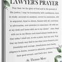 Nitelat Lawyer's Prayer Wall Art, Lawyer Gifts for Women Men Canvas Wall Art Decor for Office Home, Law Office Decor, Cool Gifts for Attorneys, Lawyer Canvas Pictures for Wall Decor, 11x15 Inch