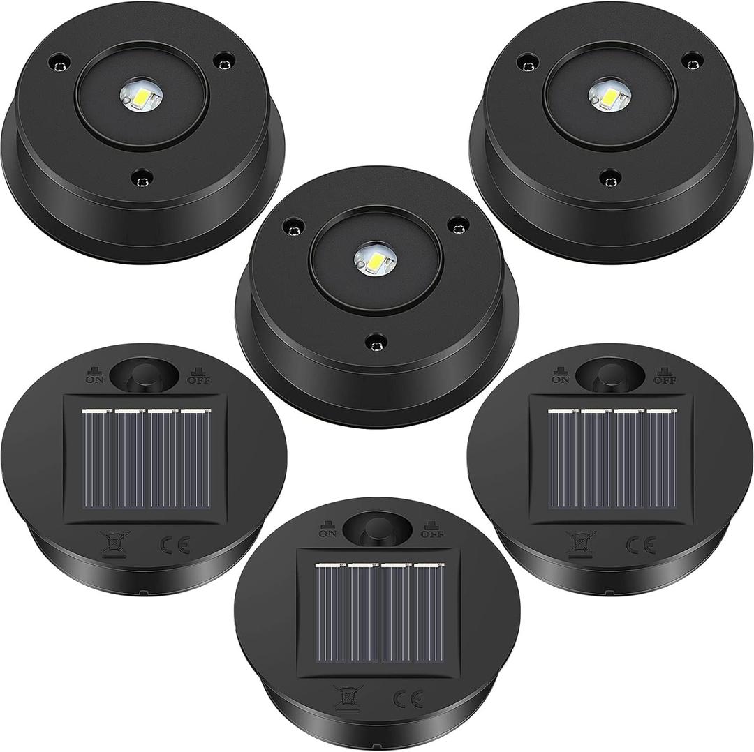 6 Pieces Solar Lights Replacement Top 7 Lumens Solar Lantern Parts LED Panel Lantern Lid Lights for Outdoor Hanging Lanterns Garden Patio Decor