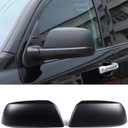 ABS Outside Side Rearview Mirror Cover Trim Sticker Compatible with Toyota Tundra 2007-2021 Crew Max Sequoia 2008-2020 Accessories(not applicable to models with turn signals) (Matte balck)