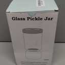Pickle Jar with Strainer Flip, 51oz Glass Pickle Container with Strainer,Airtight Mason Pickles Jars for Olive Kimchi Capers Kosher Dill,Food Storage Containers with Lids for Pickles Lover