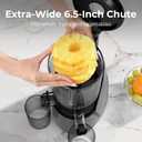 EanOruus Juicer Machines, 3-in-1 Cold Press Juicer with 6.5" Extra Large Chute, 100oz Large Capacity, AC Motor, Makes Juice, Nut Milk & Sorbet, Premium Gray
