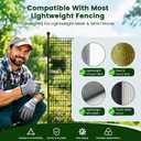 4FT Metal Fence Posts 10 Pack, Sturdy Steel Garden Fence Post