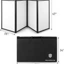 PRORECK DJ Foldable Facade Portable Event Booth Panels 4 Detachable Black Metal Frame Projector Display Scrim Panel with Carry Bag (white)