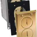 Raco 4.75 in. Rectangle Steel 1 Gang Floor Box Bronze