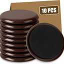 10PCS Furniture Sliders, 3 1/2" Furniture Sliders for Hardwood Floors, Reusable for Carpet, Heavy Duty Furniture Movers Sliders, Carpet, Floor Protectors (Brown)