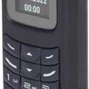 Unlocked Mini Cell Phone, Dual SIM Standby Large Buttons Bluetooth Music Player Low Radiation 2G Mobile Phone for Seniors Elderly & Students (Blue)