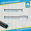2pcs Spring Tension Rods 33 to 45 inch Adjustable Small Tension Curtain Rod No Drilling Expandable Tension Rod Black Spring Loaded Curtain Rods for Windows, Doorway, Closet