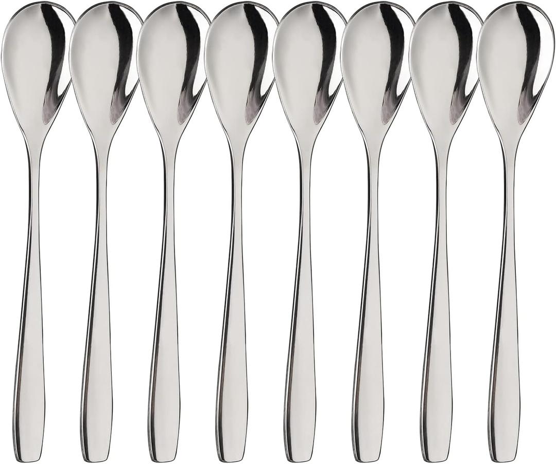 Stainless Steel Egg Spoons for Soft Boiled Eggs Set Espresso Spoons for Dessert, Tea, Coffee